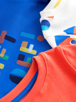 Пижама для мальчика Next AC0-923, 3 шт., Синий, Белый, Оранжевый