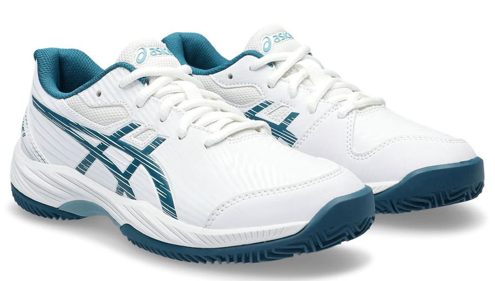 Детские теннисные кроссовки Asics Gel-Game 9 GS Clay/OC - white/restful teal