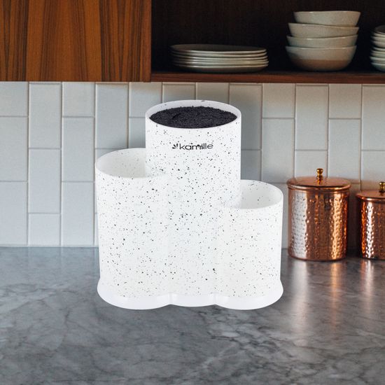 Подставка для ножей тройная 22 см. Kamille KM-7608