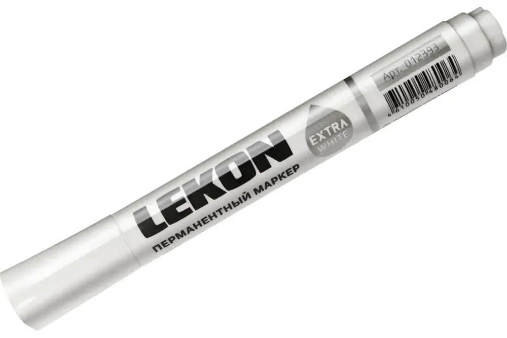 Маркер LEKON EXTRA WHITE перманентный, белый, 012393