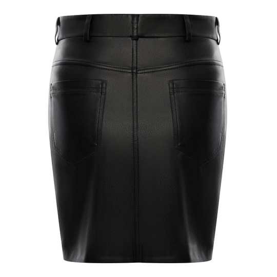Юбка из эко-кожи "Sandra" черный