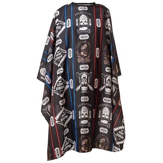 Накидка парикмахерская Harizma, 140х160см, рисунок "Barber Shop" (h10893)