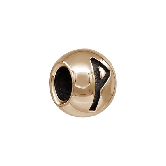 Шарм с руной Вуньо - бусина для браслета из бронзы, вид 1