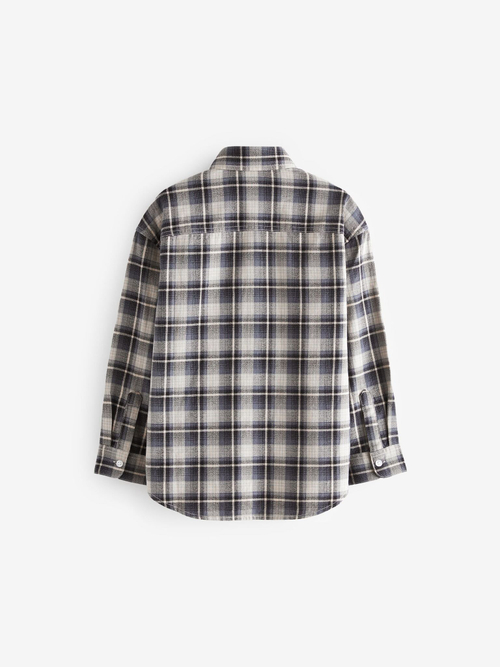 Рубашка для мальчика Next K83-501, Серый, Молочный