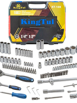 Набор инструментов 108пр. 1/4'',1/2''(6гр.)(4-32мм) KINGTUL KT-108