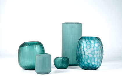 Ваза Guaxs Malia Petrol, 23 см