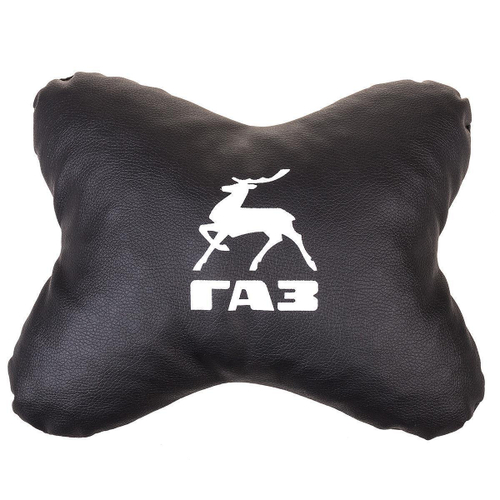 Подушка - подголовник Skyway экокожа 30 х 23 см черная Г-ль