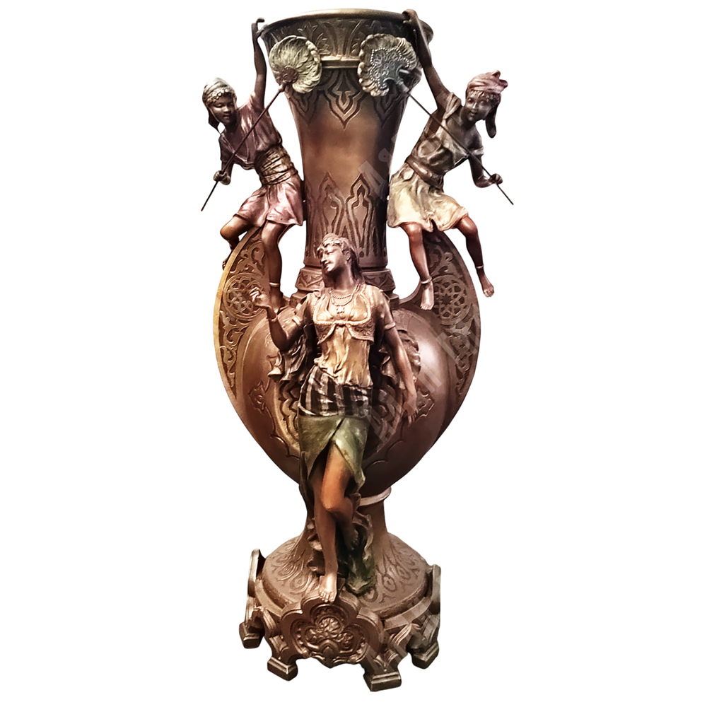 Готто Луи. Большая пара вазонов в восточном стиле с росписью. Франция. Начало XX в.