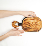 Доска разделочная из древесины сибирского кедра с ручкой "лапкой". RD78