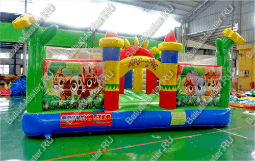 Коммерческий надувной батут "Радужный город 2" 10*6*3 м