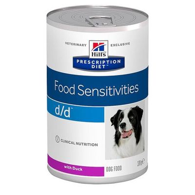 Влажный корм Hill's PD d/d Food Sensitivities для собак с уткой при пищевой аллергии, банка 370 г