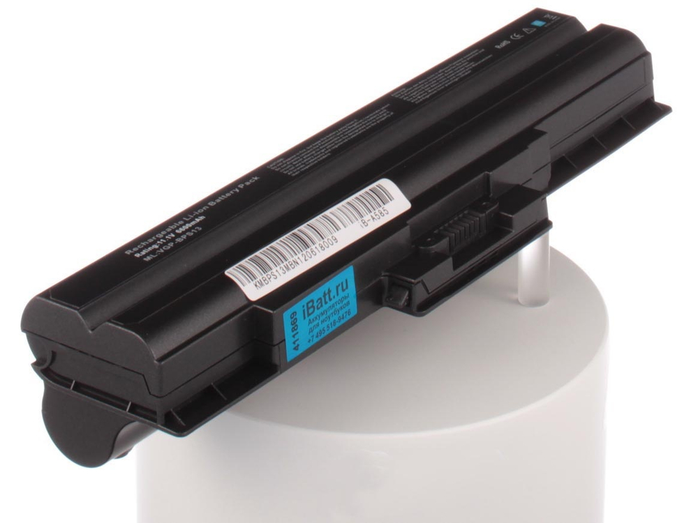 Аккумулятор iBatt 6600mAh, для PCG-81211V PCG-51111V VGN-FW11ER PCG-31312V Vaio VGN-FW11SR VGN-FW11MR SVE1112M1R VGN-FW SVE1111M1R