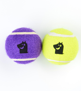 Mr.Kranch Игрушка для собак Теннисный мяч малый 5см набор 2шт. желтый/фиолетовый (33003)