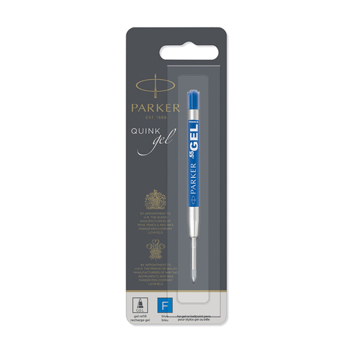 Cтержень гелевый Parker "Gel Ball Point", размер: F (тонкий) 0,5мм, цвет: синий, в блистере.