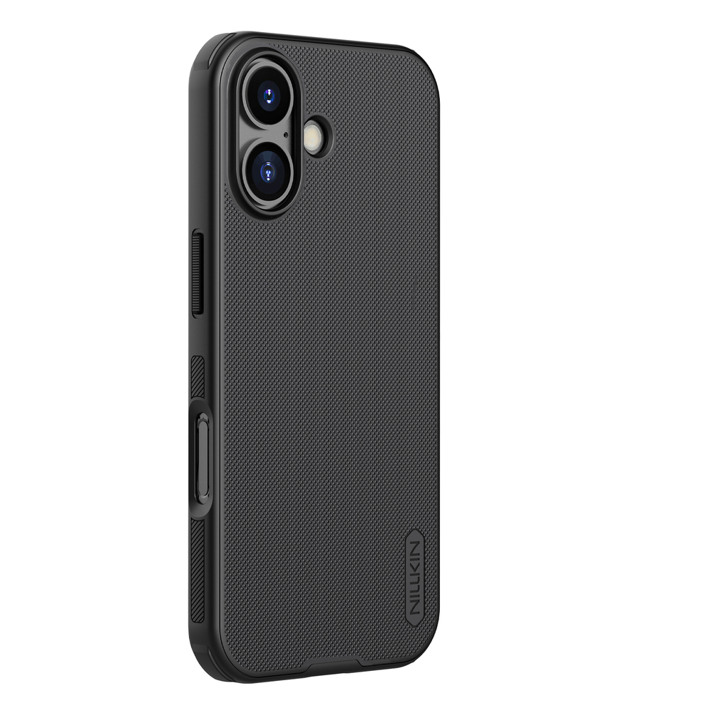 Усиленный противоударный чехол черного цвета от Nillkin для iPhone 17, серия Super Frosted Shield Pro