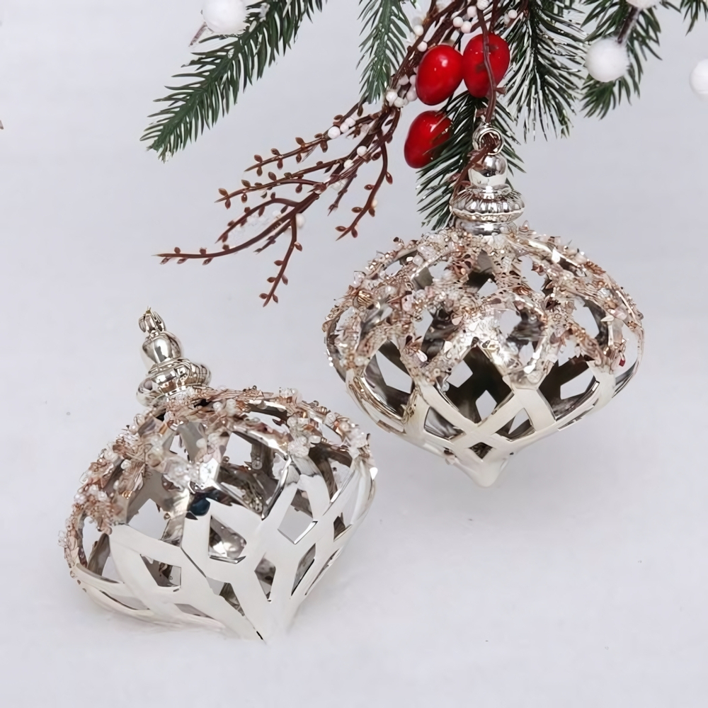 Набор украшений SHINE "Magic lamp" 8,8х10,4см 2шт. light champagne