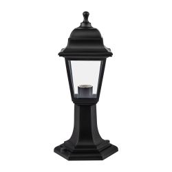 Садово-парковый светильник ЭРА «Оскар» НТУ 04-60-001 черный 4-гранный напольный IP44 Е27 max60Вт | Садово-парковые светильники