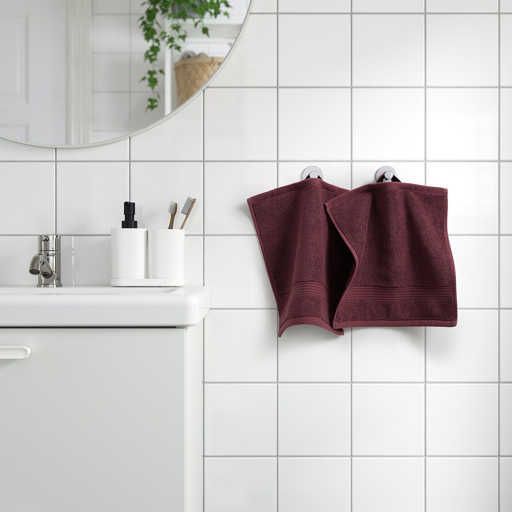IKEA FREDRIKSJÖN  (ИКЕА ФРЕДРИКСЙÖН)  -  Полотенце, темно-красное, 30x30 см