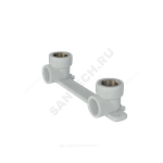 Планка монтажная PP-R белая Дн 20х1/2" ВР под смеситель с водорозетками PRO VALFEX 10124020-PRO