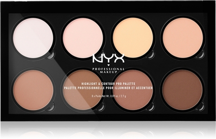 NYX Professional Makeup Highlight & Contour PRO - палитра для контурирования лица, 8× 2,7 g