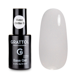 Grattol Base Rubber Glitter - База камуфлирующая 01, 9мл