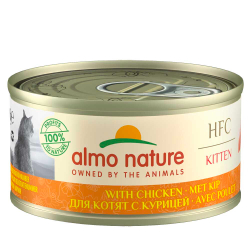 Almo Nature консервы для котят "HFC Kitten" с курицей (50% мяса) 70 г банка