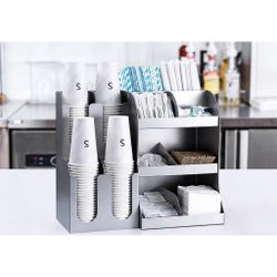 Станция диспенсер для кофейных аксессуаров 20*20*40 см нерж. P.L. Barbossa