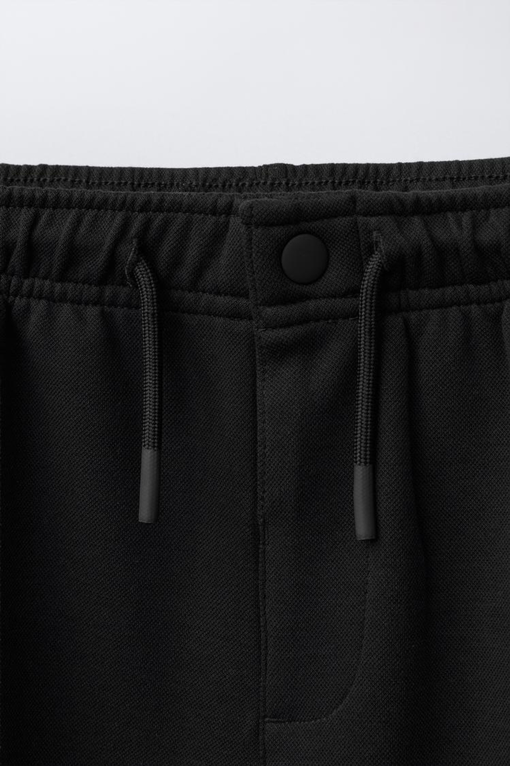 ZARA БРЮКИ COMFORT НА ШНУРКАХ, ЧЕРНЫЙ