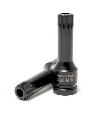 Головка-бита SPLINE ударная M16 с отверстием, 1/2'' RockForce##Rock FORCE RF-24807816T