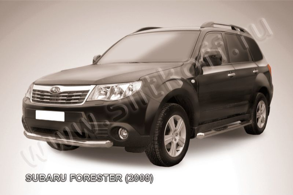 Защита переднего бампера (нержавейка) Subaru Forester (2007-2013) d76