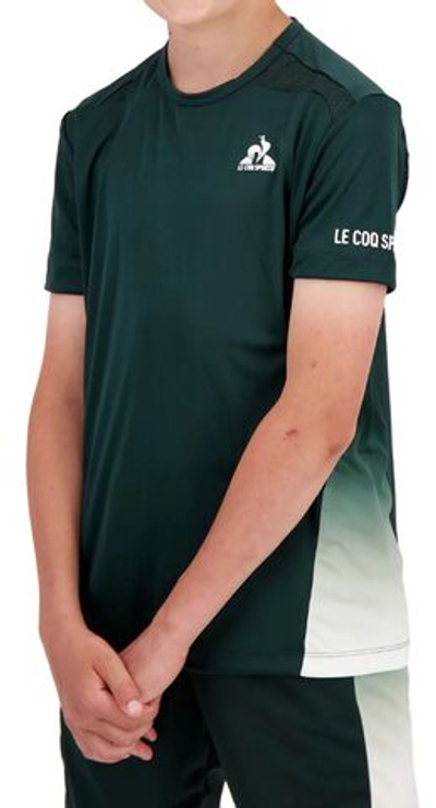 Детская теннисная футболка Le Coq Sportif Kids Tennis Pro T-Shirt Short Sleeve N°2 - Green