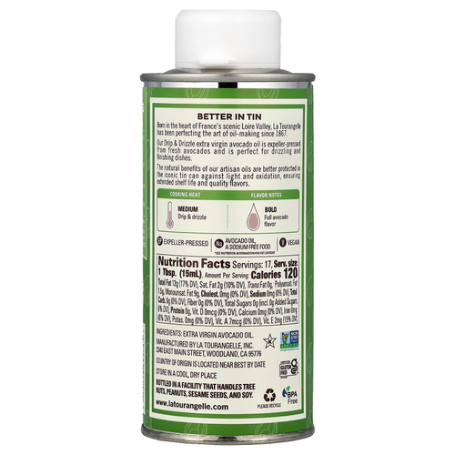 La Tourangelle, масло авокадо высшего качества, 250 мл (8,45 жидк. унции)