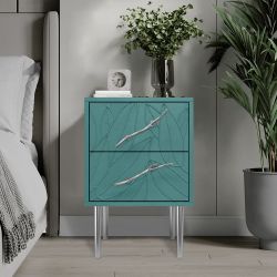 Тумба Арт Колор leaves Стайл Сильвер Пастельно-синий