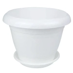 Горшок Фестона, D17, 1,6 л, белый с поддоном