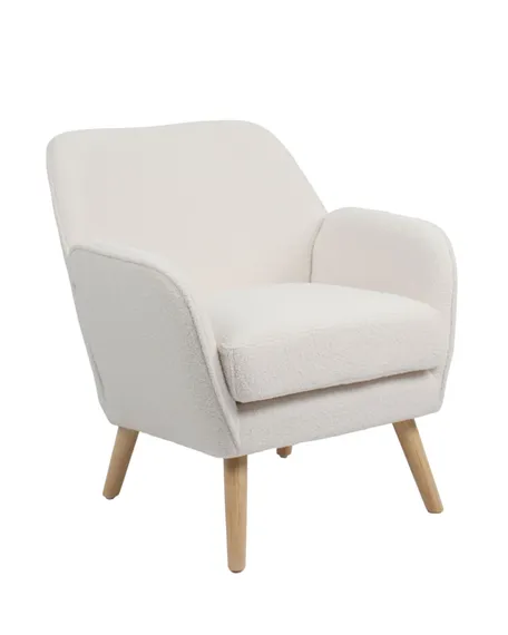 Кресло Richie, белая обивка тедди