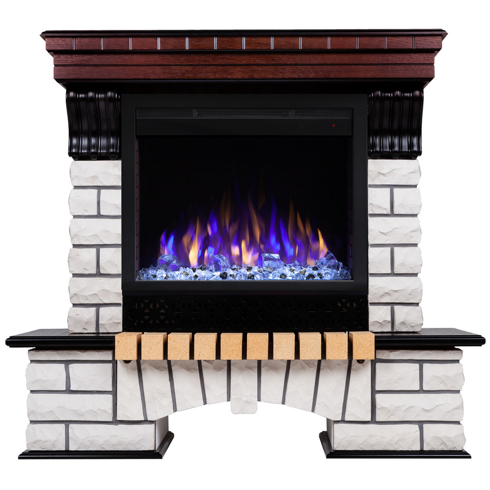 Электрокамин RealFlame Country AO античный дуб с очагом Saphir 25,5