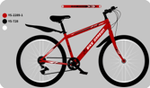 Велосипед Bike Dragon 24" 21скор (ст.рама,SunRun, Жесткая вилка, тормоз V-brake) BD-1-24-3 красный