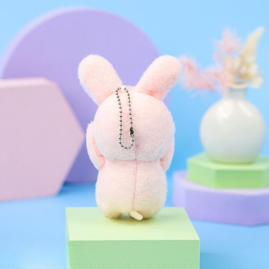 Мягкий брелок Cry кролик, розовый 10 см