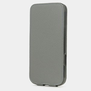 Кожаный чехол для iPhone 16 Pro Max, теленок стального цвета