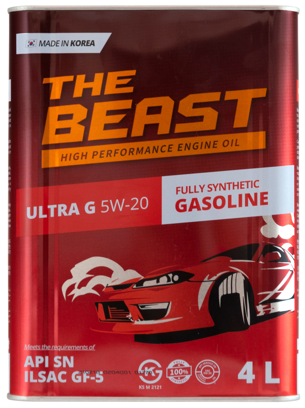 Масло моторное синтетическое  THE BEAST 5W20 ULTRA G  4л