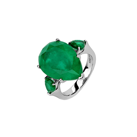 Кольцо Ermolov капля изумруд