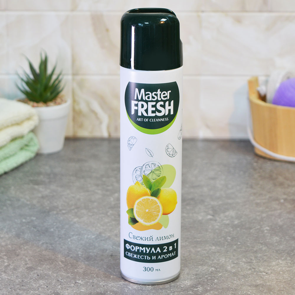 Освежитель воздуха Свежий лимон 300мл, Master FRESH
