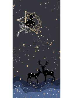 Наволочка комплект 2шт Simple House "Звездный олень" 50х70 см