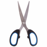 Ножницы BRAUBERG "Classic+" 160 мм черно-синие классической формы резиновые вставки (6 штук в упаковке)