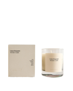Zara Home Свеча ароматическая Lemon Bergamot 200 г, растительный воск, аромат свежий цитрусовый, Горчичный