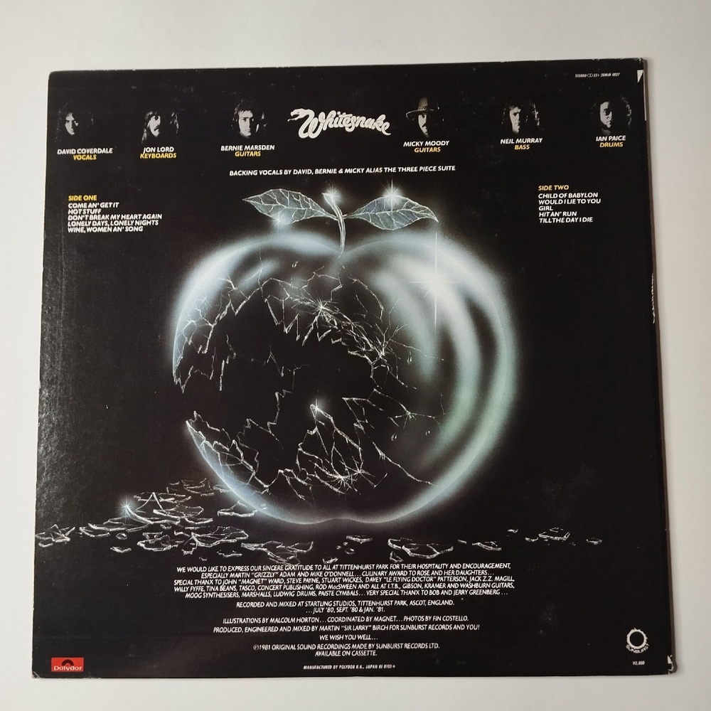 Винтажная виниловая пластинка LP Whitesnake Come An Get It (Japan 1981) (No Obi)