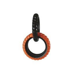M-PETS Игрушка для собак кольцо RING KING тройное, цвет черный/оранжевый