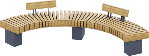 Скамья Урбан Лоуэлл-2 радиусная М.01-004