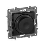 Диммер поворотно-нажимной универсальный LED 300Вт без нейтрали - антрацит ETIKA Legrand