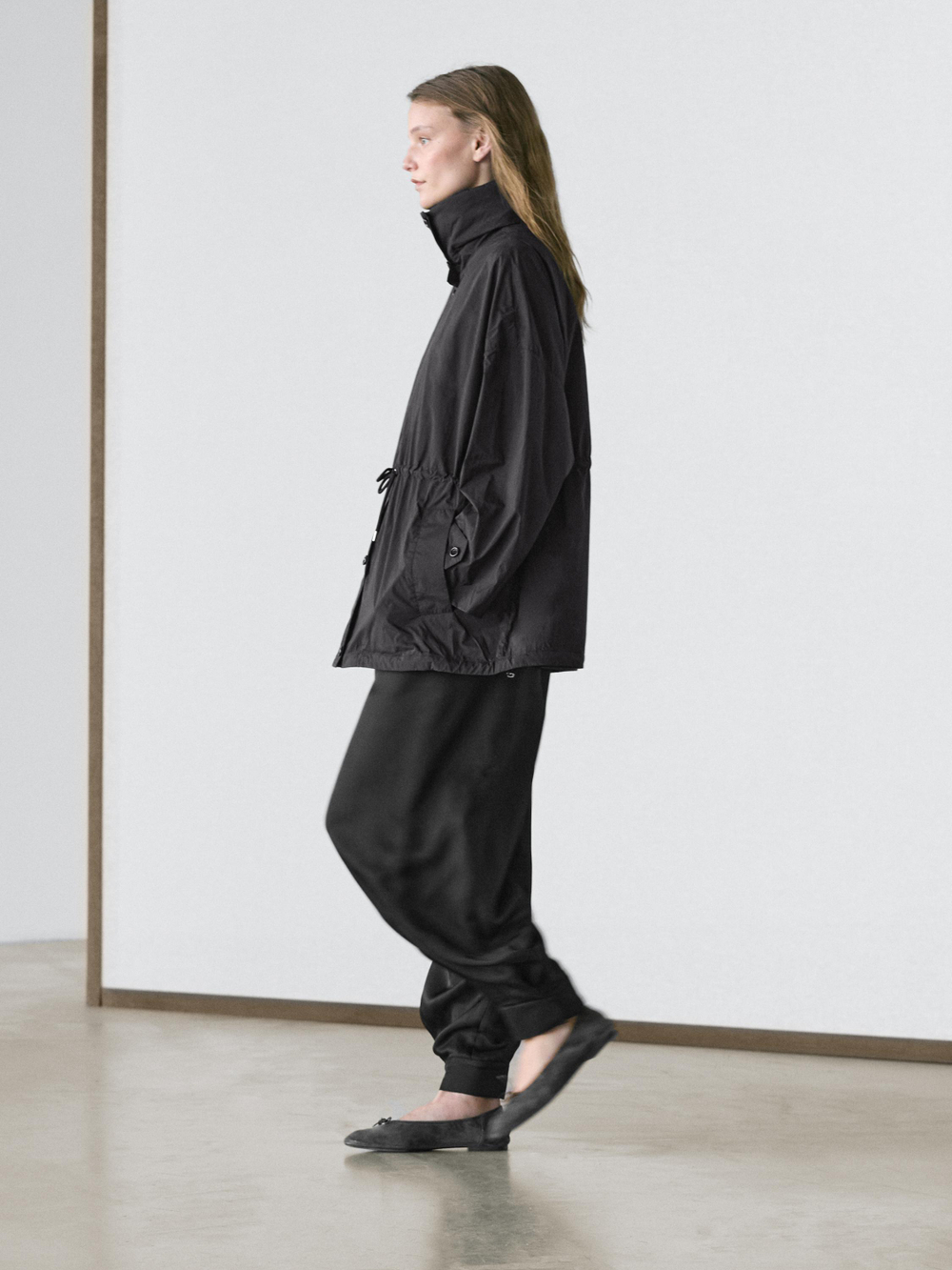 Massimo Dutti Парка из высокотехнологичной ткани, темно-синий